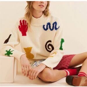 Miro Knit Novelty Sweater Artistic Colorful